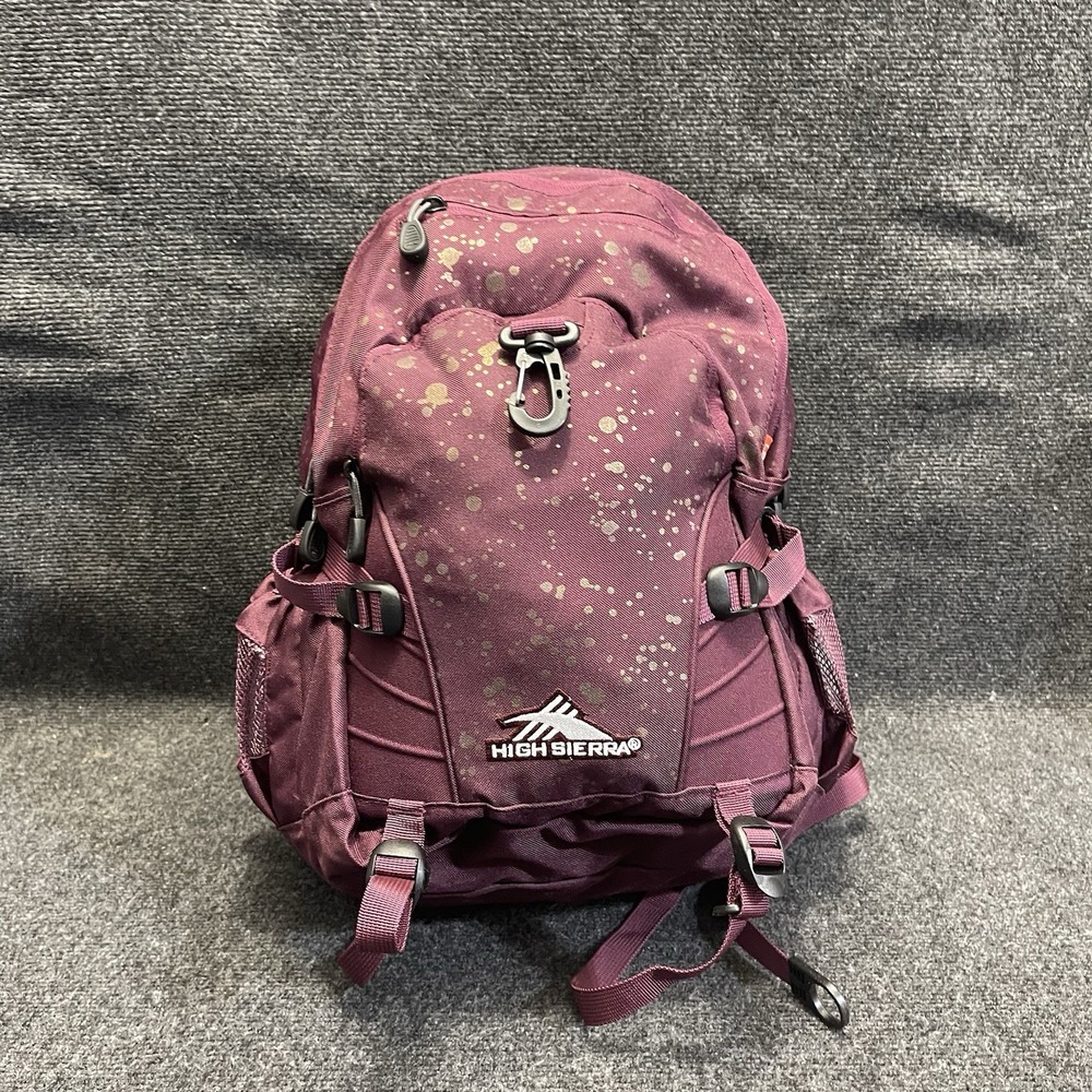 High Sierra 1146065 Swerve Maroon Gold Pattern School Laptop Backpack 53646-9666